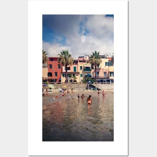 Summer Travel Vacation Beach Sea Palms Houses Italy Posters and Art